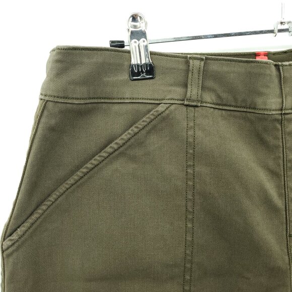 Spanx Pull On Stretch Twill Midi Shorts XL Pine Green - Picture 5 of 16